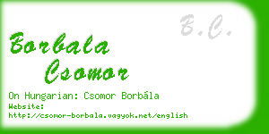 borbala csomor business card